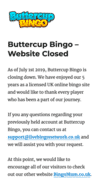 Buttercup Bingo sister site