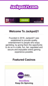 Jackpot 21 sister site