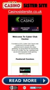 CyberclubCasino sister sites