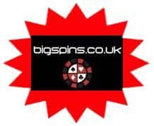 Big Spins sister site UK logo