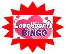 Lovehearts Bingo sister site UK logo