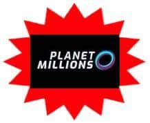 Planet Millions sister site UK logo