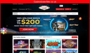 aceluckycasino com desktop screenshot