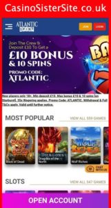 atlanticspins com mobile screenshot