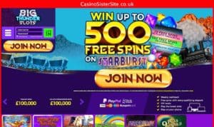 bigthunderslots com desktop screenshot