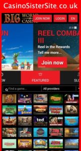 bigworldcasino com mobile screenshot