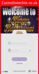 bingoballroom com mobile screenshot