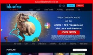 bluefoxcasino com desktop screenshot