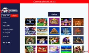 casinofootball co uk desktop screenshot