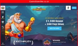 casinogods com desktop screenshot
