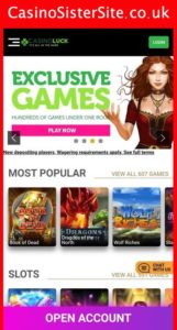 casinoluck com mobile screenshot