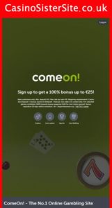 comeon com mobile screenshot