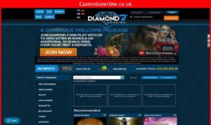 diamond7casino com desktop screenshot