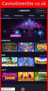 dicecitycasino com mobile screenshot