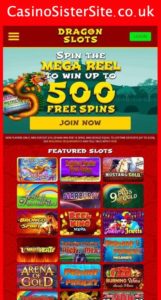 dragonslots co uk mobile screenshot