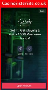 getlucky com mobile screenshot