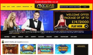 goldmancasino com desktop screenshot