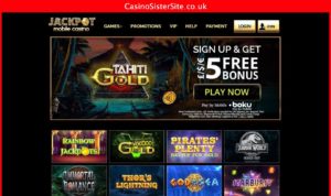 jackpotmobilecasino com desktop screenshot