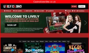 livelycasino com desktop screenshot