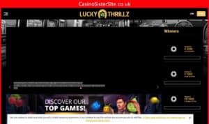 luckythrillz com desktop screenshot