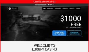 luxurycasino com desktop screenshot