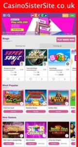 meccabingo com mobile screenshot