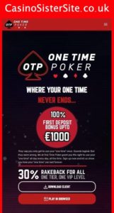 onetimepoker com mobile screenshot