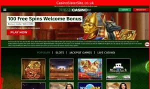 primecasino com desktop screenshot