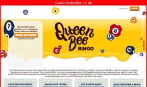 queenbeebingo com desktop screenshot
