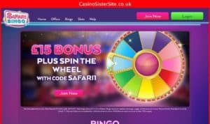 safaribingo com desktop screenshot