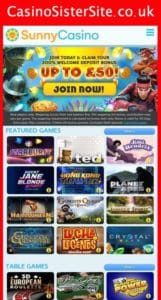 sunnycasino com mobile screenshot