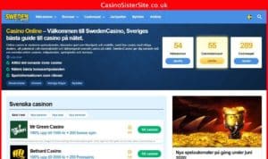 swedencasino com desktop screenshot