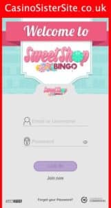 sweetshopbingo com mobile screenshot
