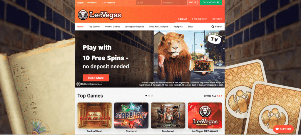 leo vegas screenshot
