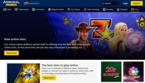 Admiral Casino sister sites screenshot