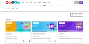 Mecca Bingo sister sites website
