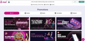 VBet sister sites screenshot
