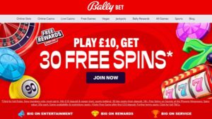 Bally Casino sister sites screenshot