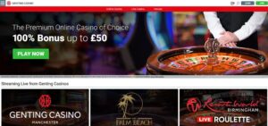 Genting Casino sister sites screenshot
