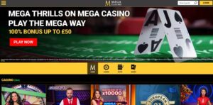 Mega Casino sister sites screenshot