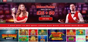 Red Casino sister sites screenshot