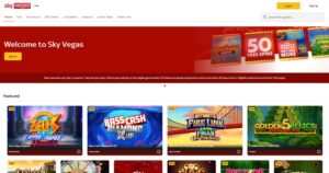 Sky Vegas sister sites screenshot