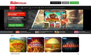 Sun Vegas sister sites screenshot