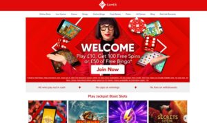 Virgin Games sister sites screenshot