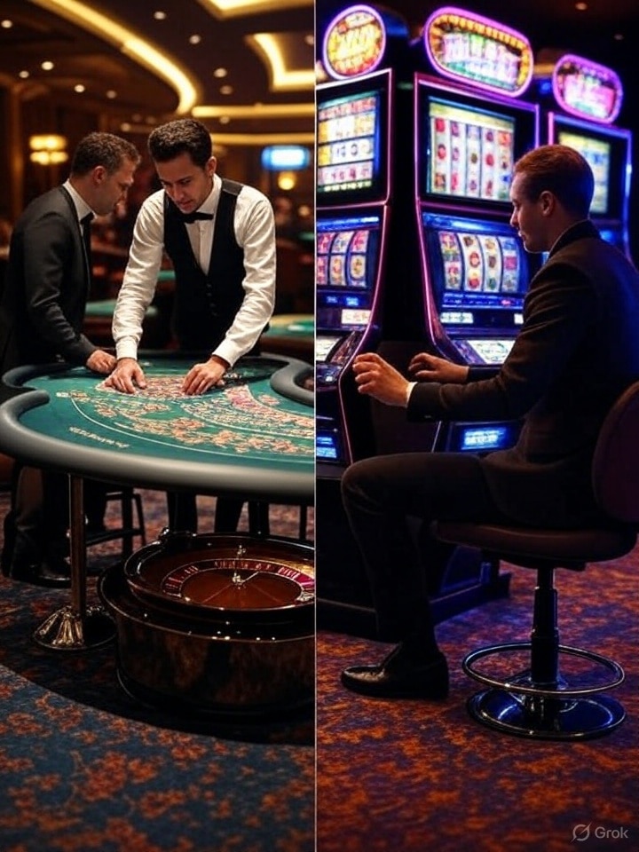 live casino vs slots