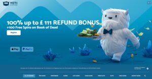 Yeti Casino sister sites screenshot