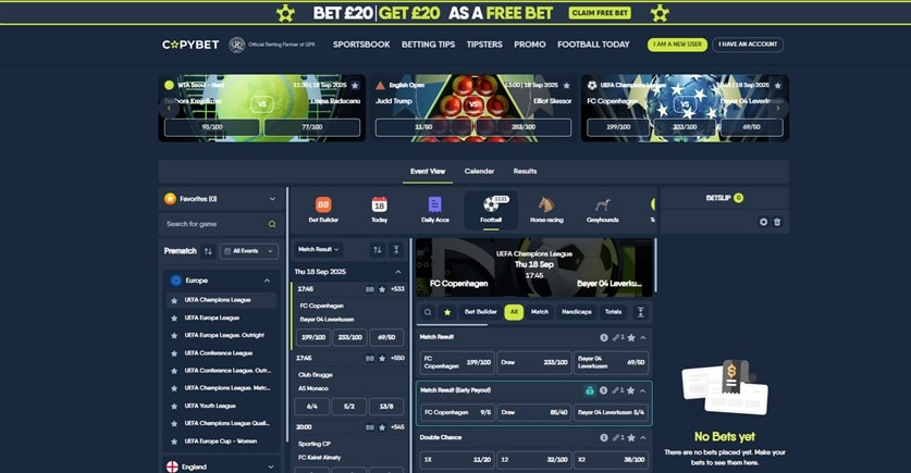 Copy Bet sister sites website