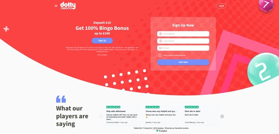 Dotty Bingo sister sites website