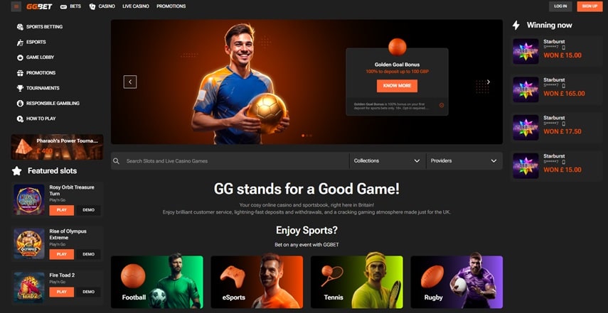 GGBet sister sites website