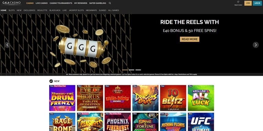 Gala Casino sister sites website